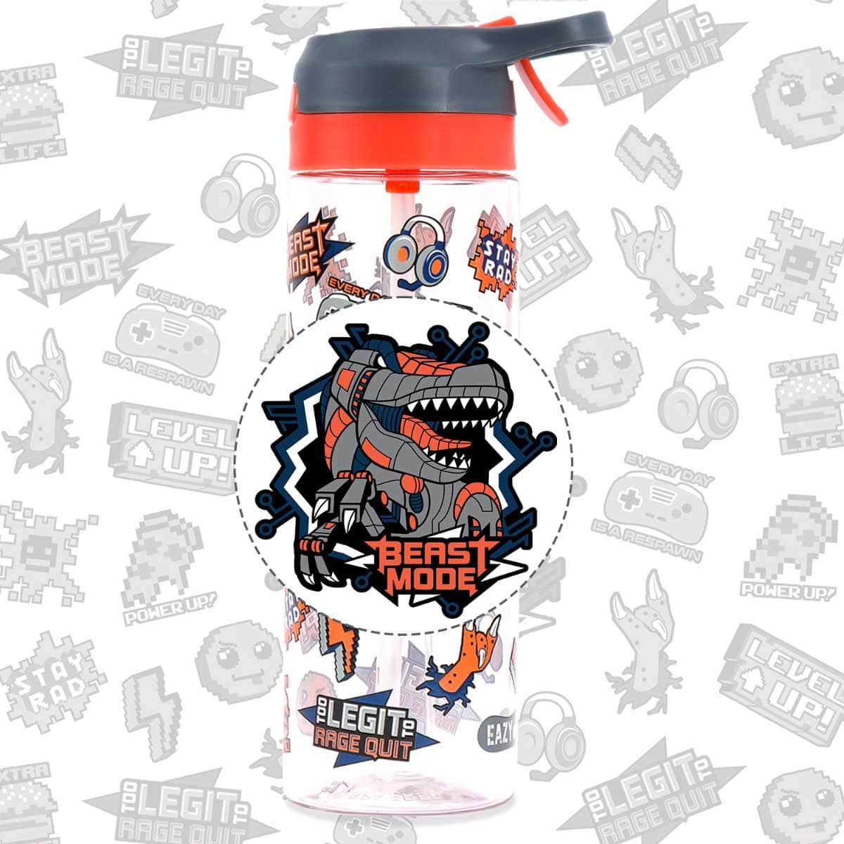 Eazy Kids Dinosaur 750ml Tritan Spray Water Bottle