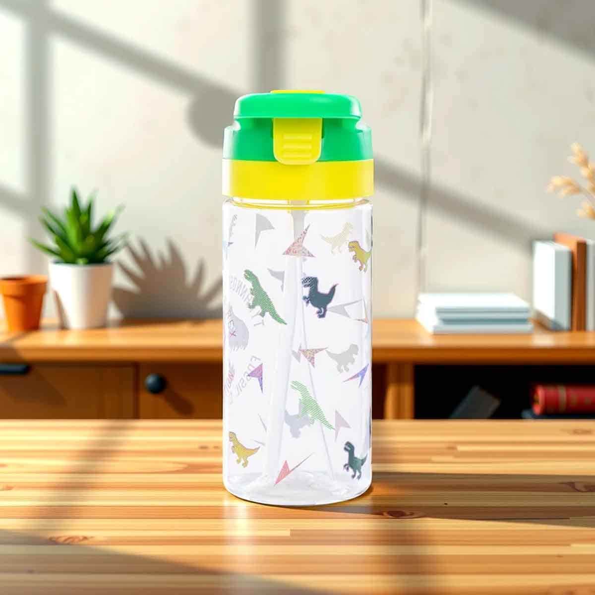 Eazy Kids 500ml Dinosaur Tritan Water Bottle with Spray