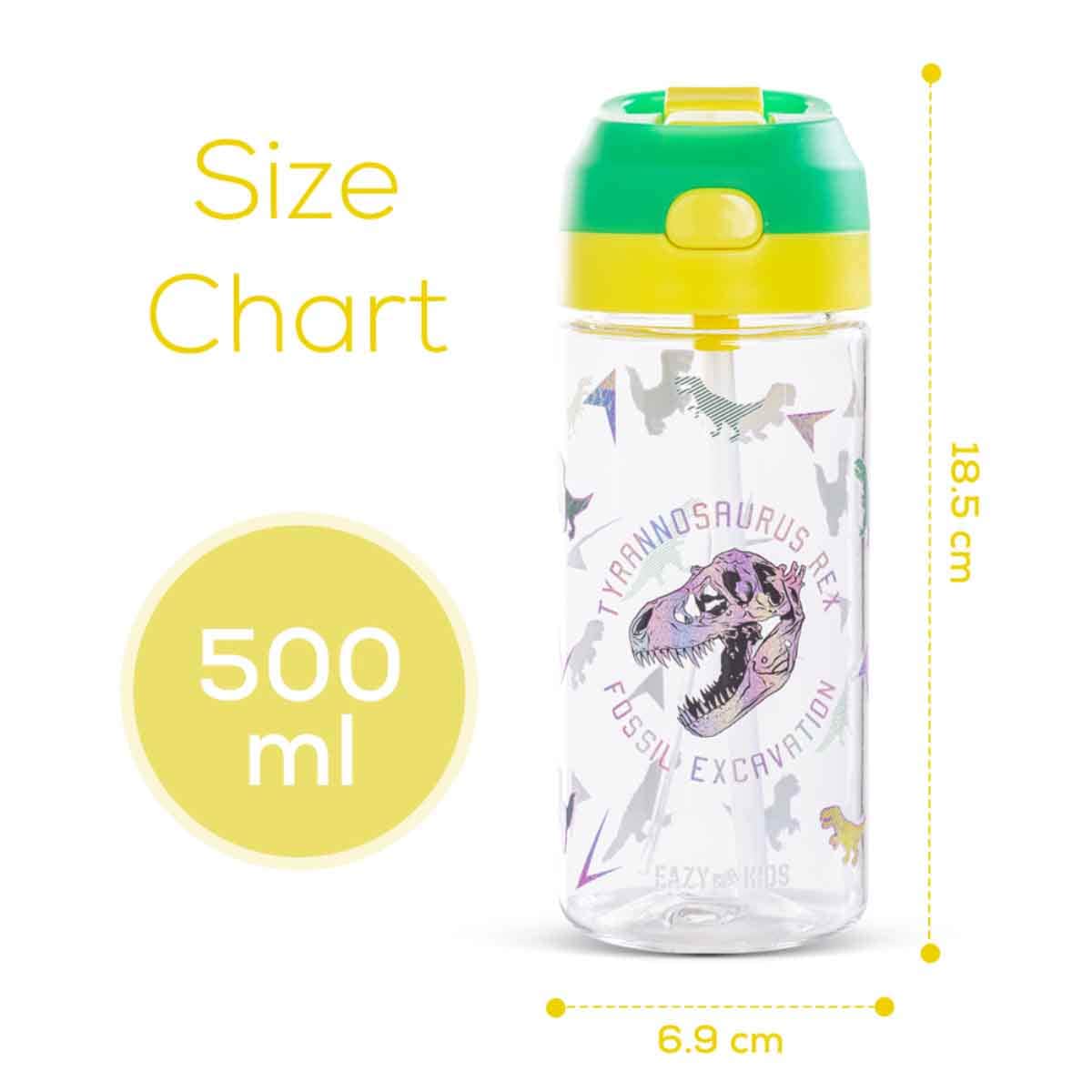 Eazy Kids 500ml Dinosaur Tritan Water Bottle with Spray