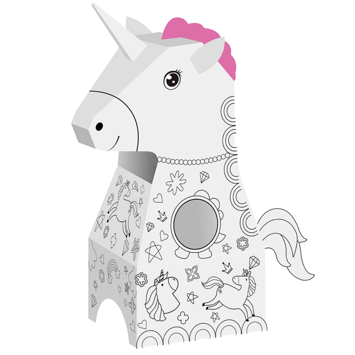 Eazy Kids Doodle Art & Craft Coloring Wearable Unicorn Set Unisex, 3-4 Years