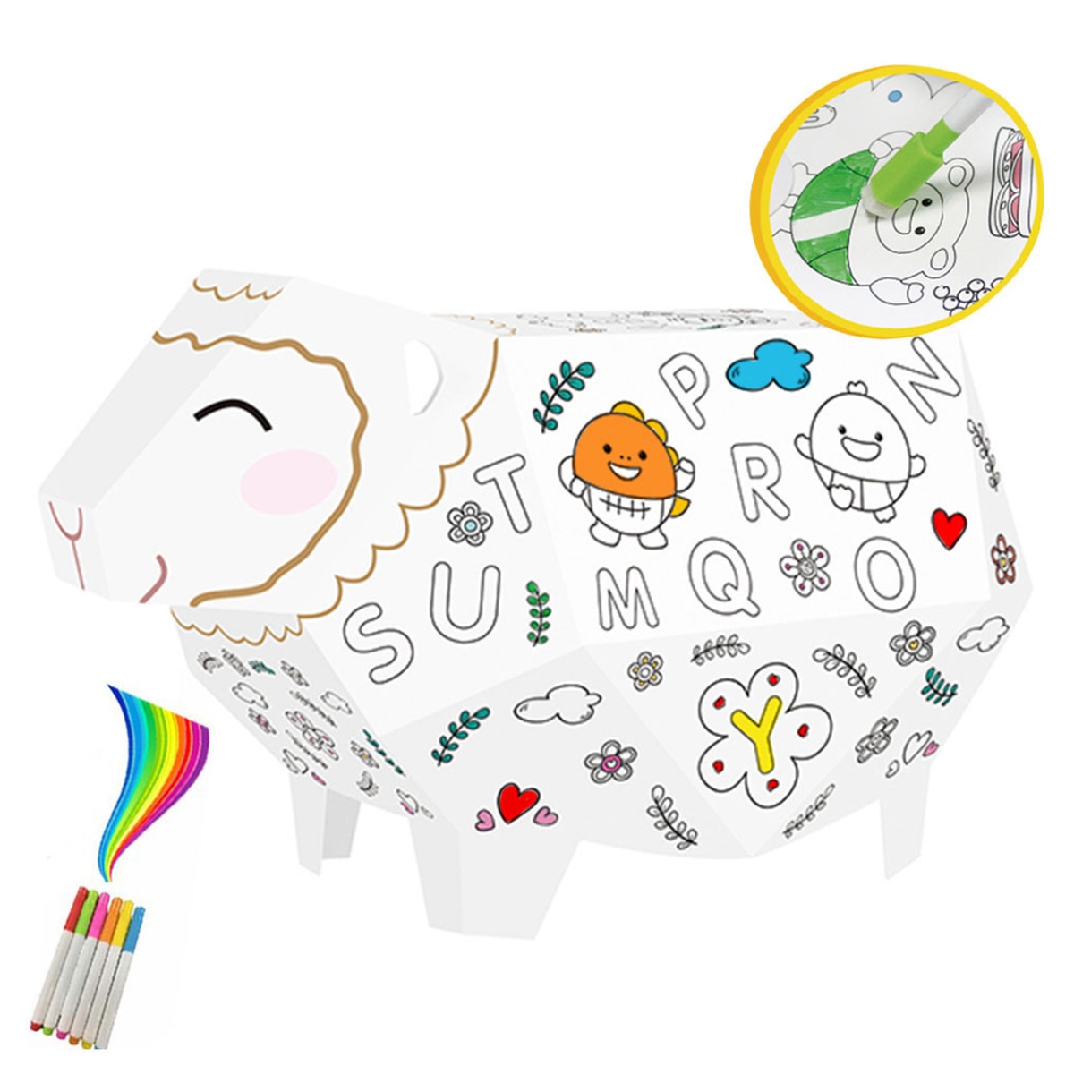 Eazy Kids Doodle Erasable ABCD Learner Sheep Unisex, 3-4 Years