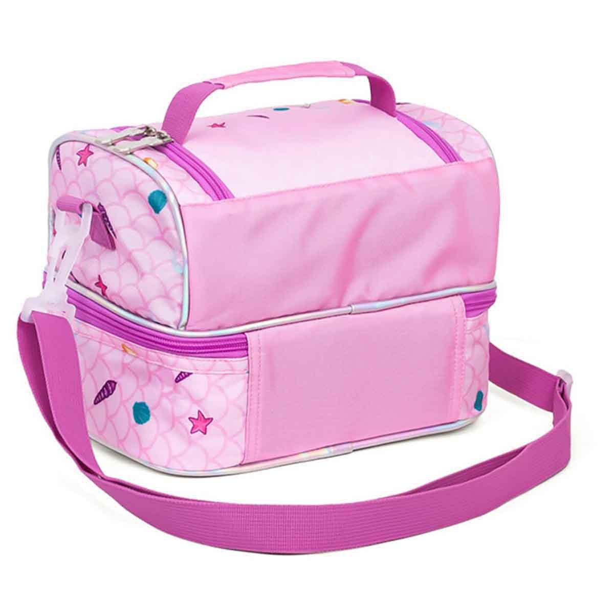 Eazy Kids Mermaid Purple Dual Compartment Lunch Bag