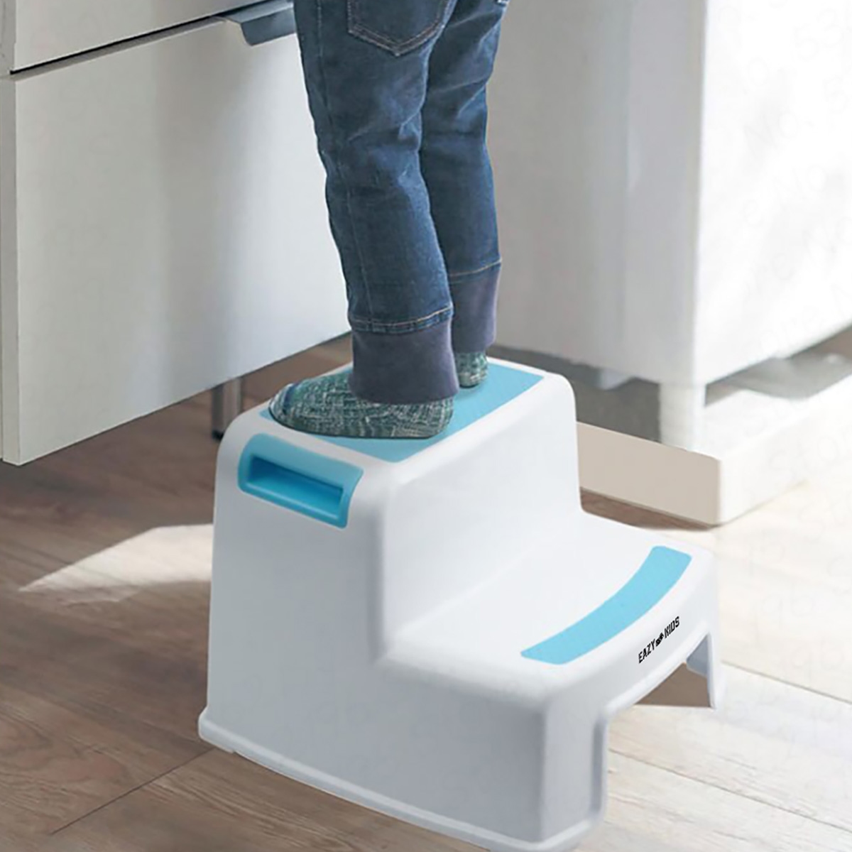 Eazy Kids EZ_FSS2_BU Blue Step Stool Toddler, 0-2 Years