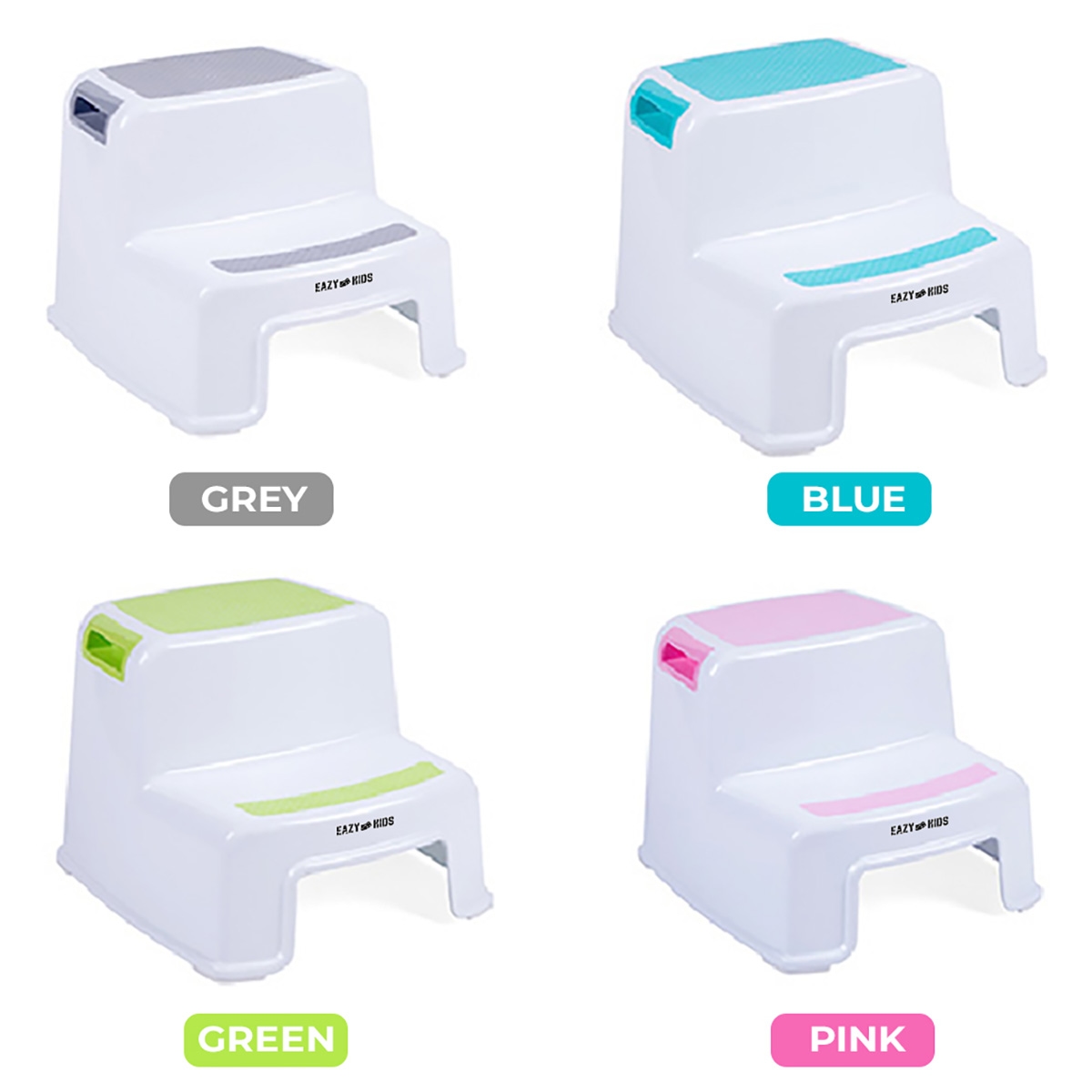 Eazy Kids EZ_FSS2_BU Blue Step Stool Toddler, 0-2 Years