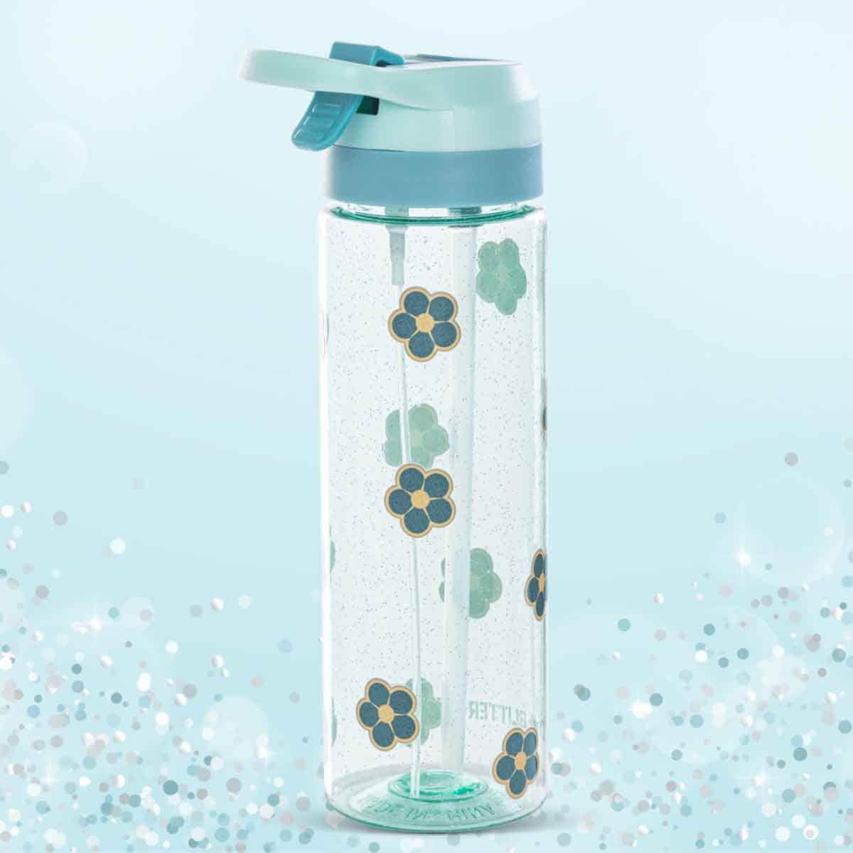 Eazy Kids 750ml Gitter Flora Tritan Water Bottle with Spray