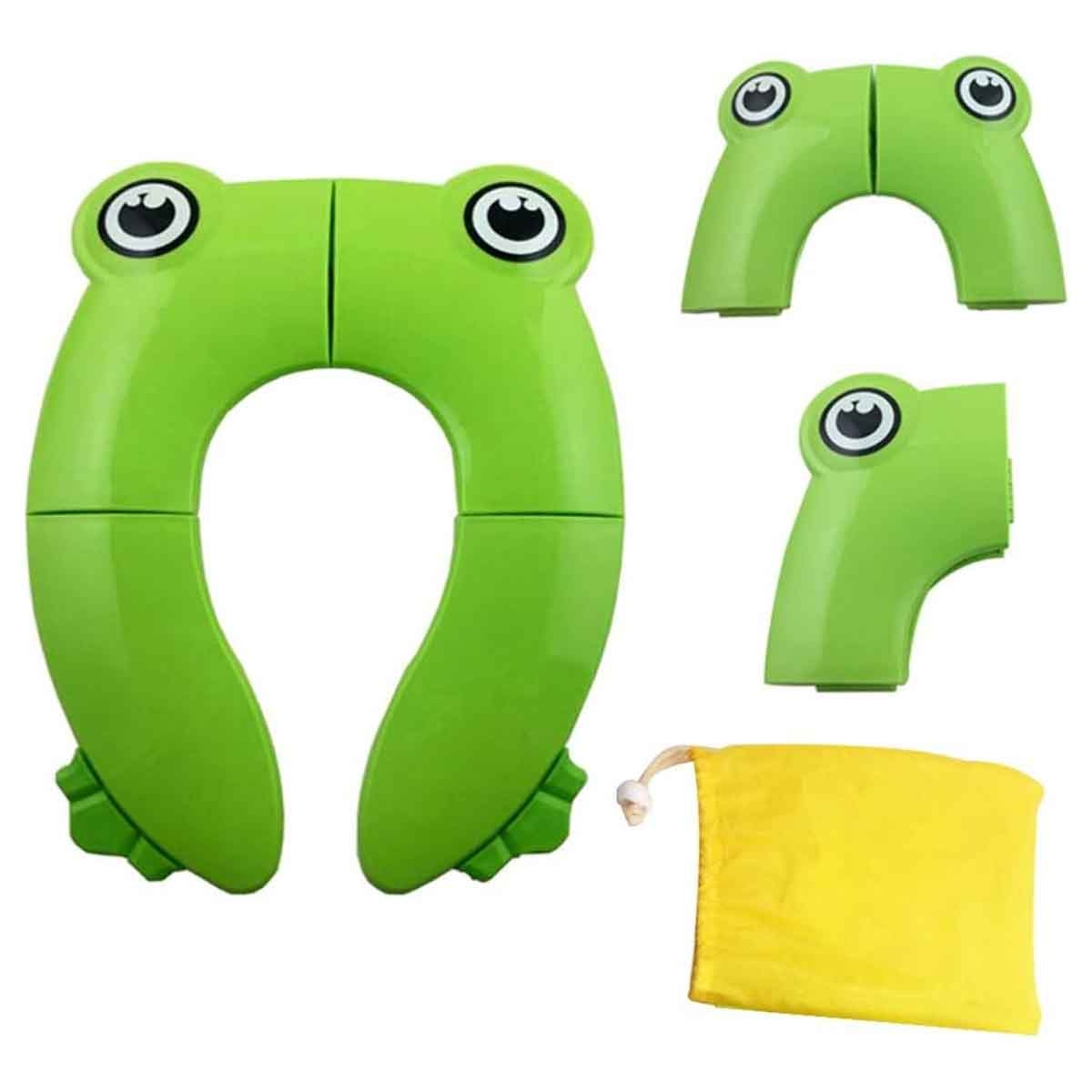 Eazy Kids Green Foldable Travel Potty with Carry Bag