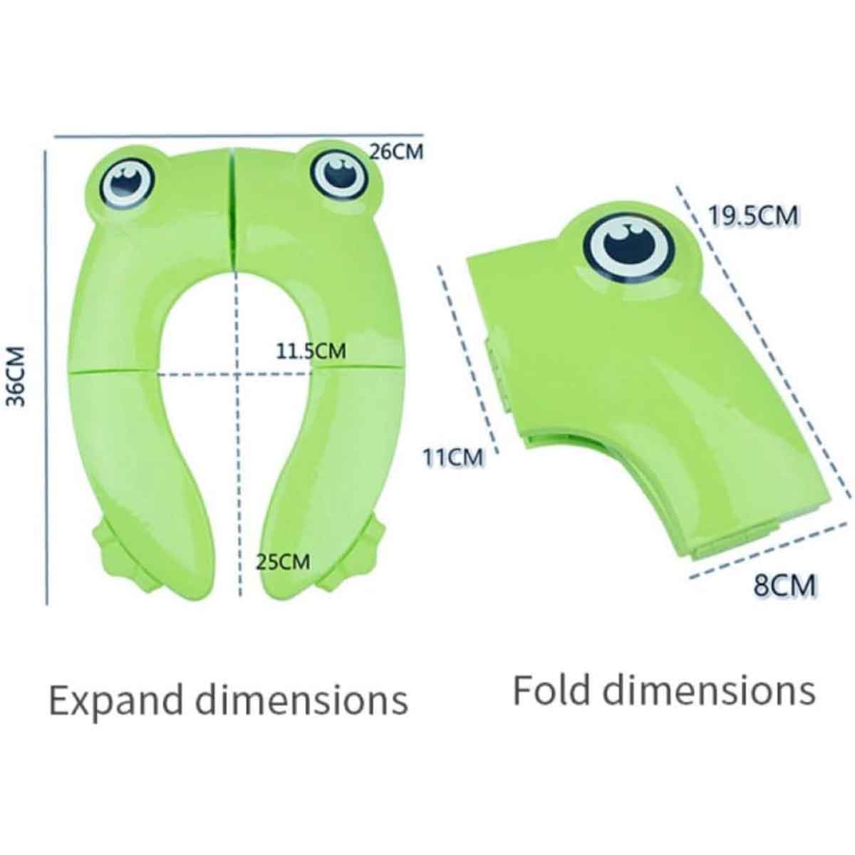 Eazy Kids Green Foldable Travel Potty with Carry Bag