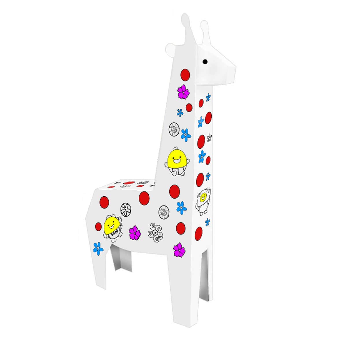 Eazy Kids Giraffe DIY Doodle Coloring Art Kit Unisex, 3-4 Years