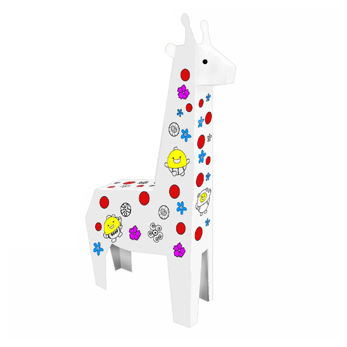 Eazy Kids Giraffe DIY Doodle Coloring Art Kit Unisex, 3-4 Years