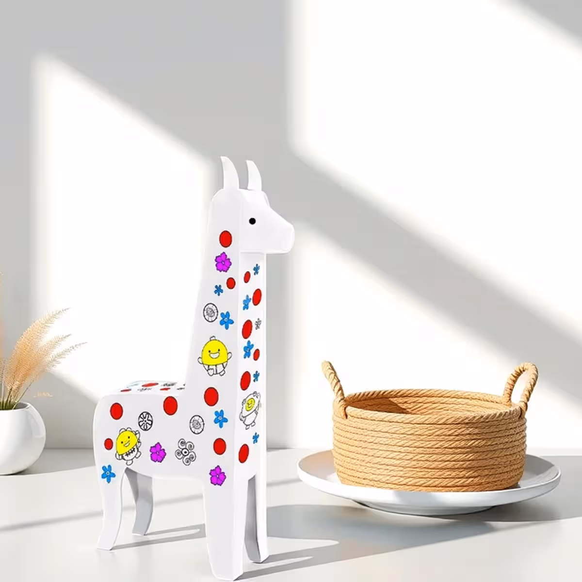 Eazy Kids Giraffe DIY Doodle Coloring Art Kit Unisex, 3-4 Years
