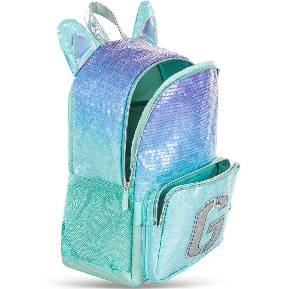 Eazy Kids Girl Glitter School Bag with Stainless Steel Water Bottle