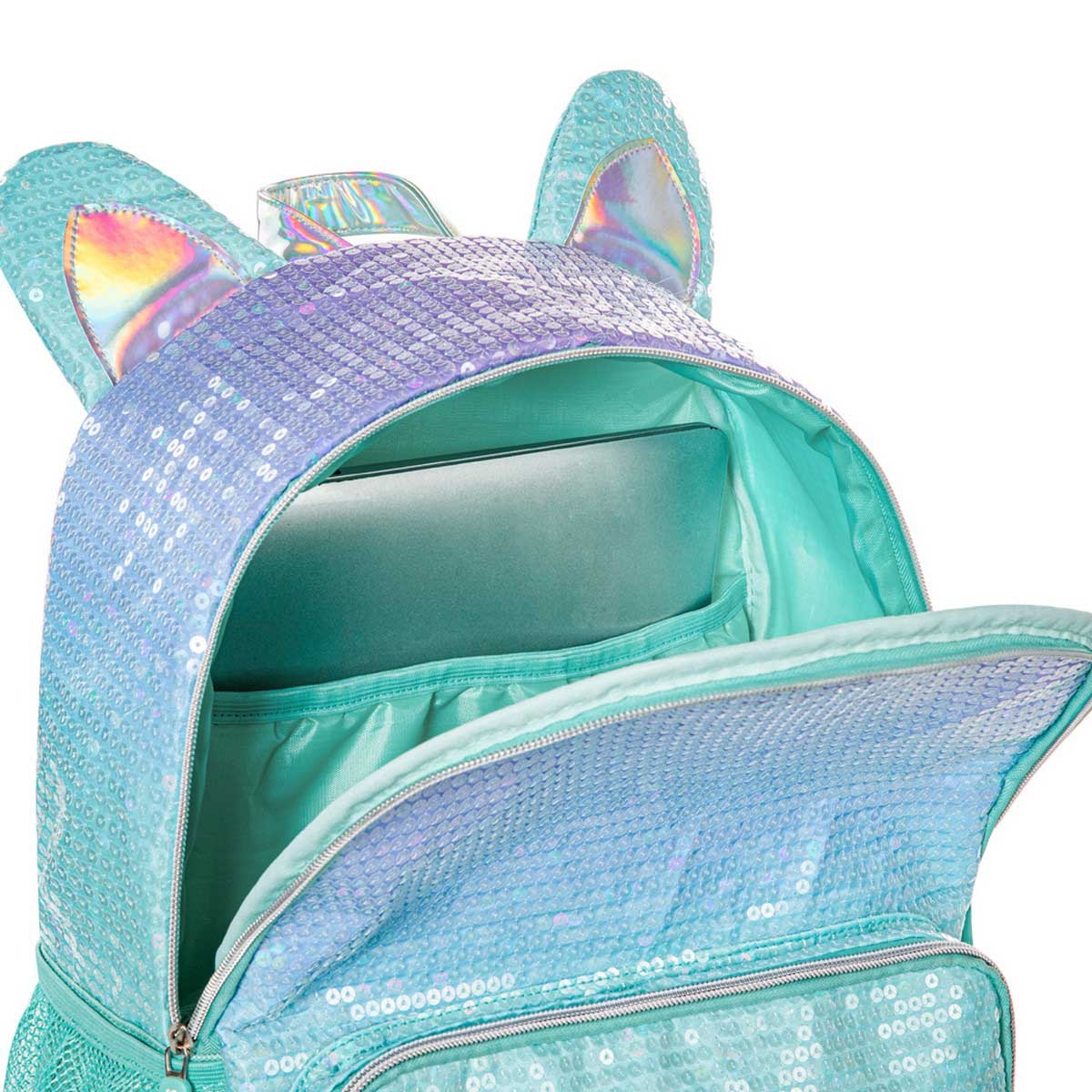 Eazy Kids Girl Glitter School Bag with Stainless Steel Water Bottle