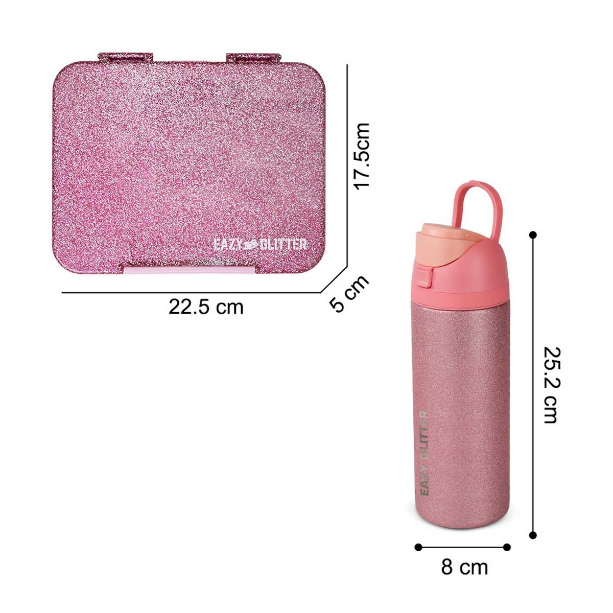 Eazy Kids Convertible Bento Lunch Box with 720ml Stainless Steel Water Bottle