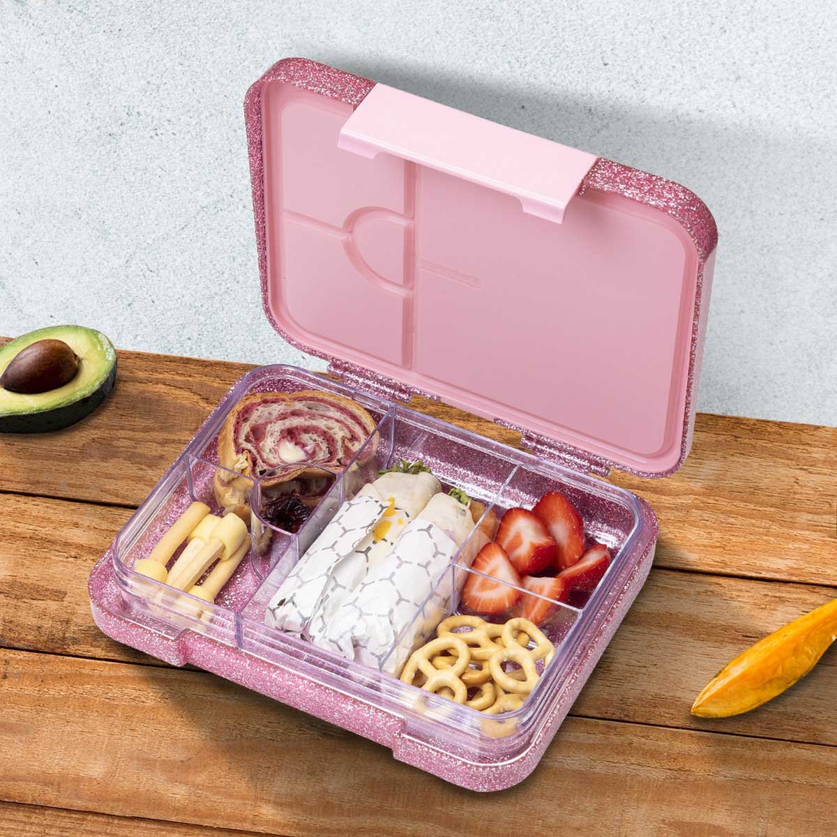 Eazy Kids Convertible Bento Lunch Box with 720ml Stainless Steel Water Bottle