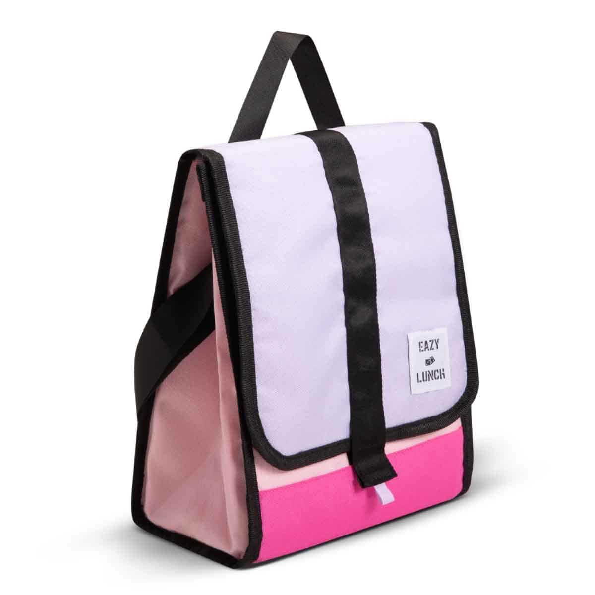 Eazy Kids Glitter Purple 6 & 4 Convertible Bento Lunch Box with Lunch Bag Set Unisex, 3-4 Years