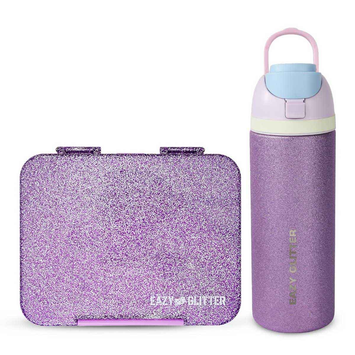 Eazy Kids Convertible Bento Lunch Box with 720ml Stainless Steel Water Bottle