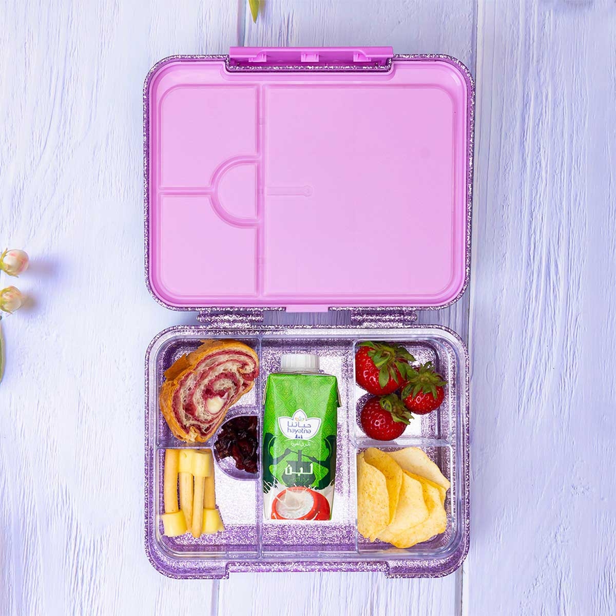 Eazy Kids Convertible Bento Lunch Box with 720ml Stainless Steel Water Bottle