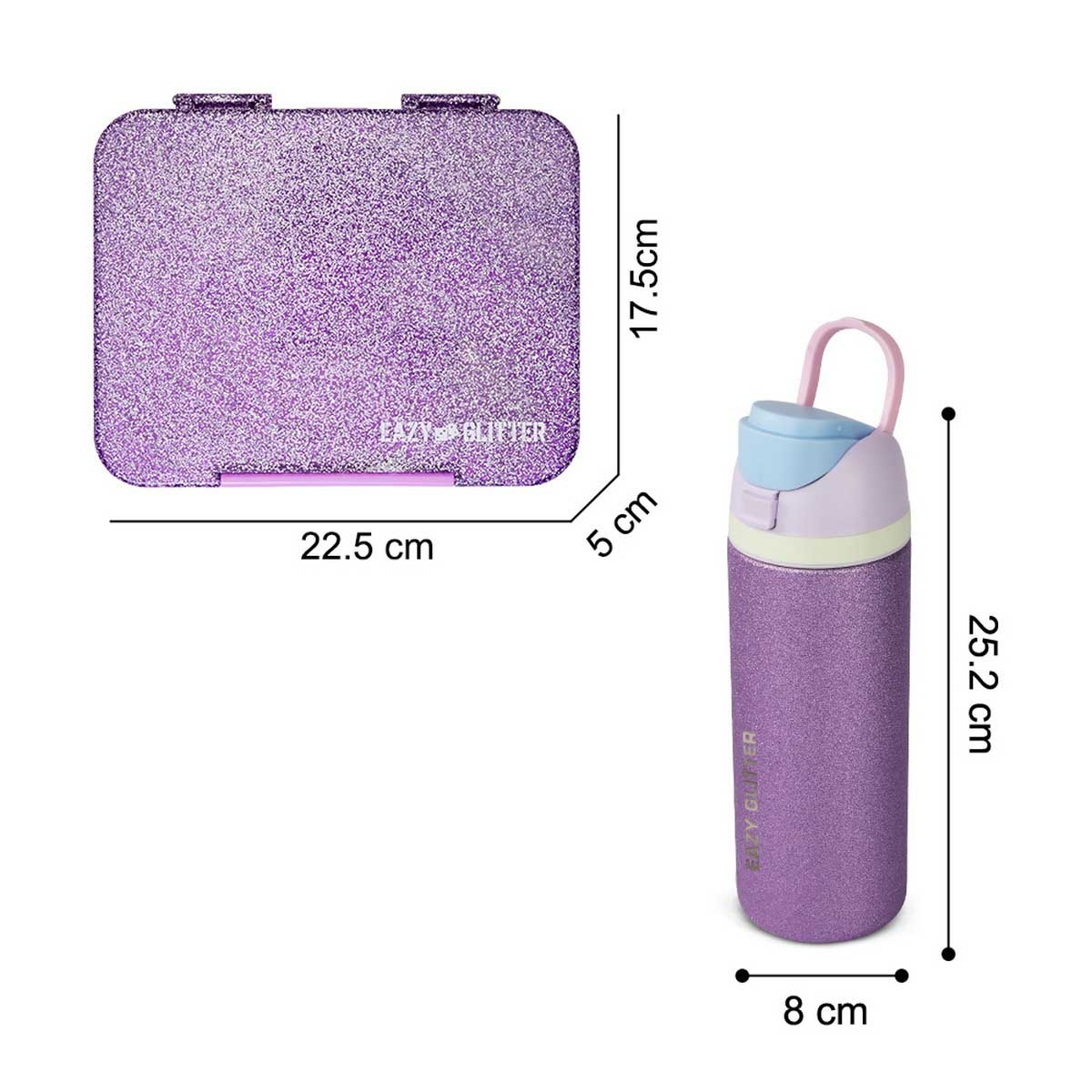 Eazy Kids Convertible Bento Lunch Box with 720ml Stainless Steel Water Bottle
