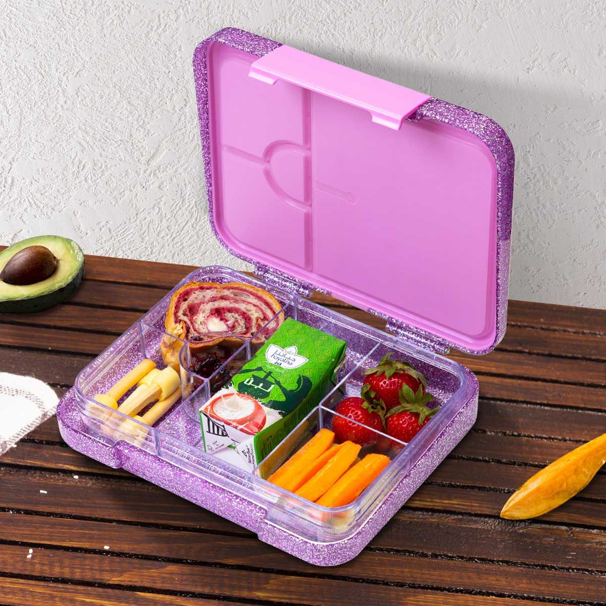 Eazy Kids Convertible Bento Lunch Box with 720ml Stainless Steel Water Bottle