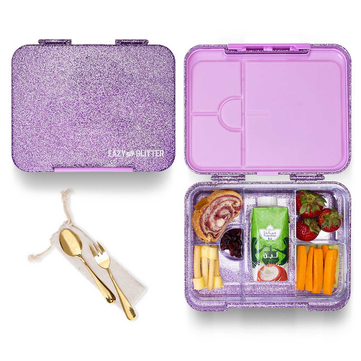 Eazy Kids Convertible Bento Lunch Box with 720ml Stainless Steel Water Bottle