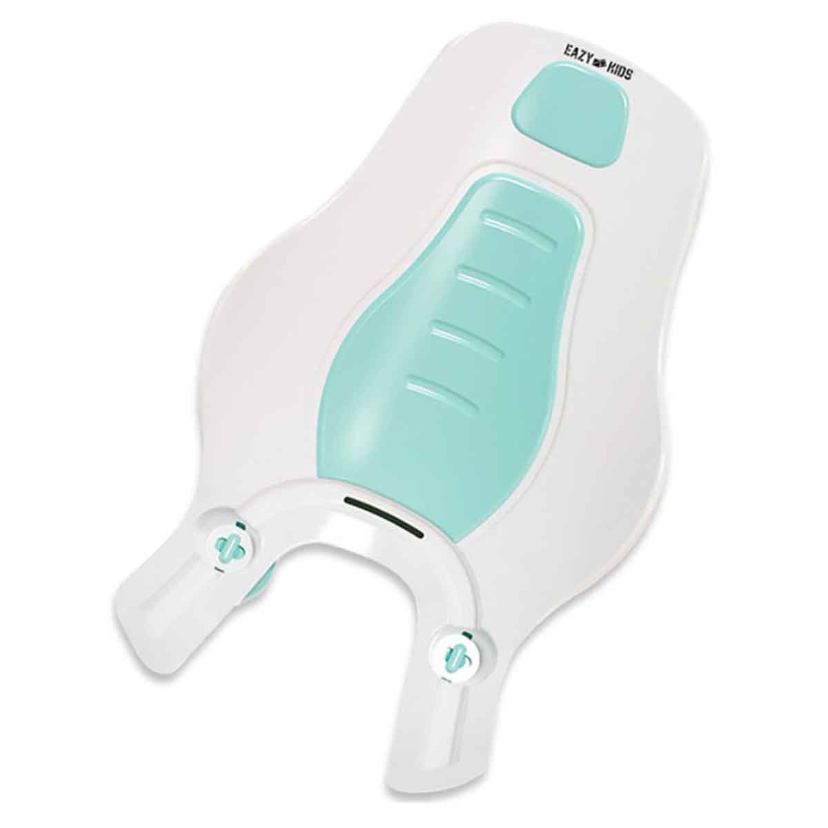 إيزي كيدز مجموعة حوض دعم استحمام 2 في 1 أخضر مع محطة تنظيف للأطفال، 0-2 سنة