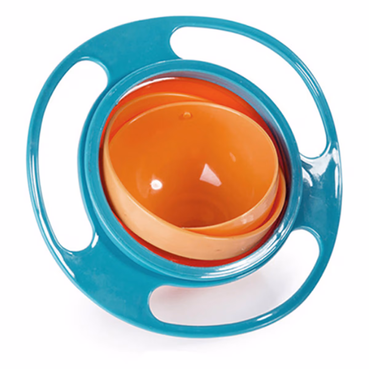 Eazy Kids Green Gyro Spill Proof Bowl with Lid Toddler, 0-2 Years