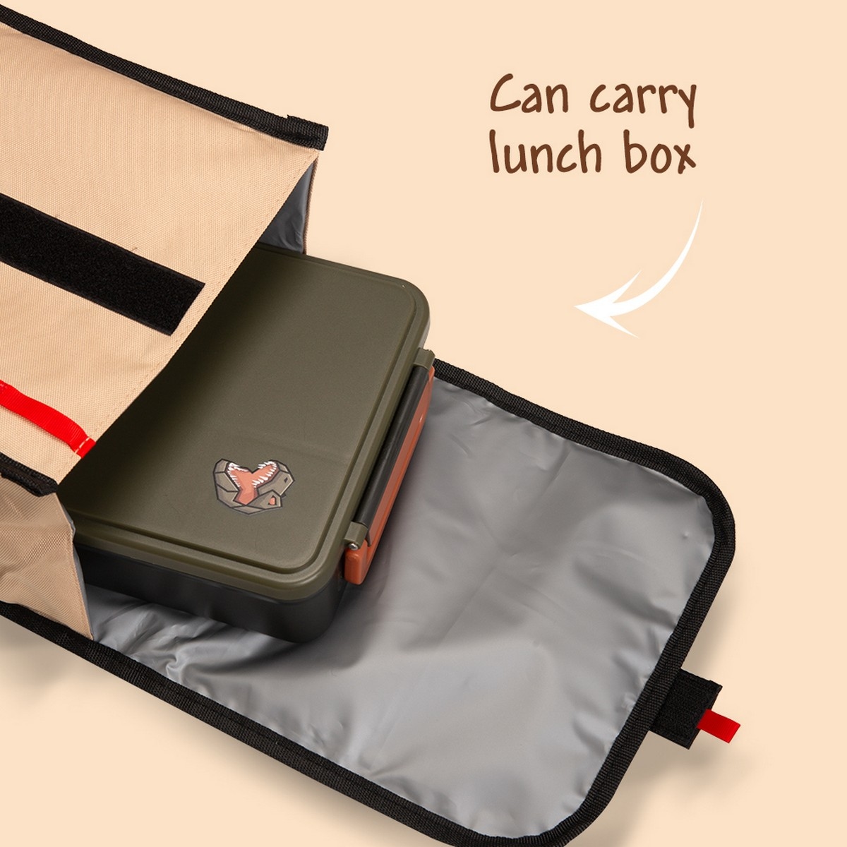 Eazy Kids Insulated Lunch Bag with Jumbo Bento Lunch Box