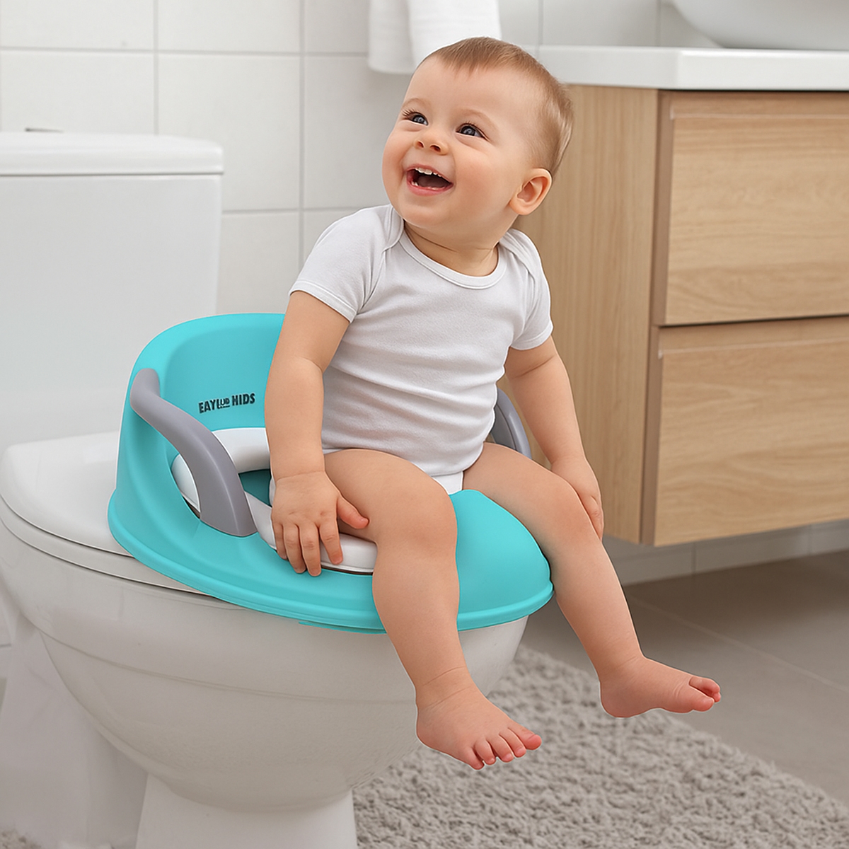 Eazy Kids Green Potty Trainer Cushioned Seat Toddler, 0-2 Years