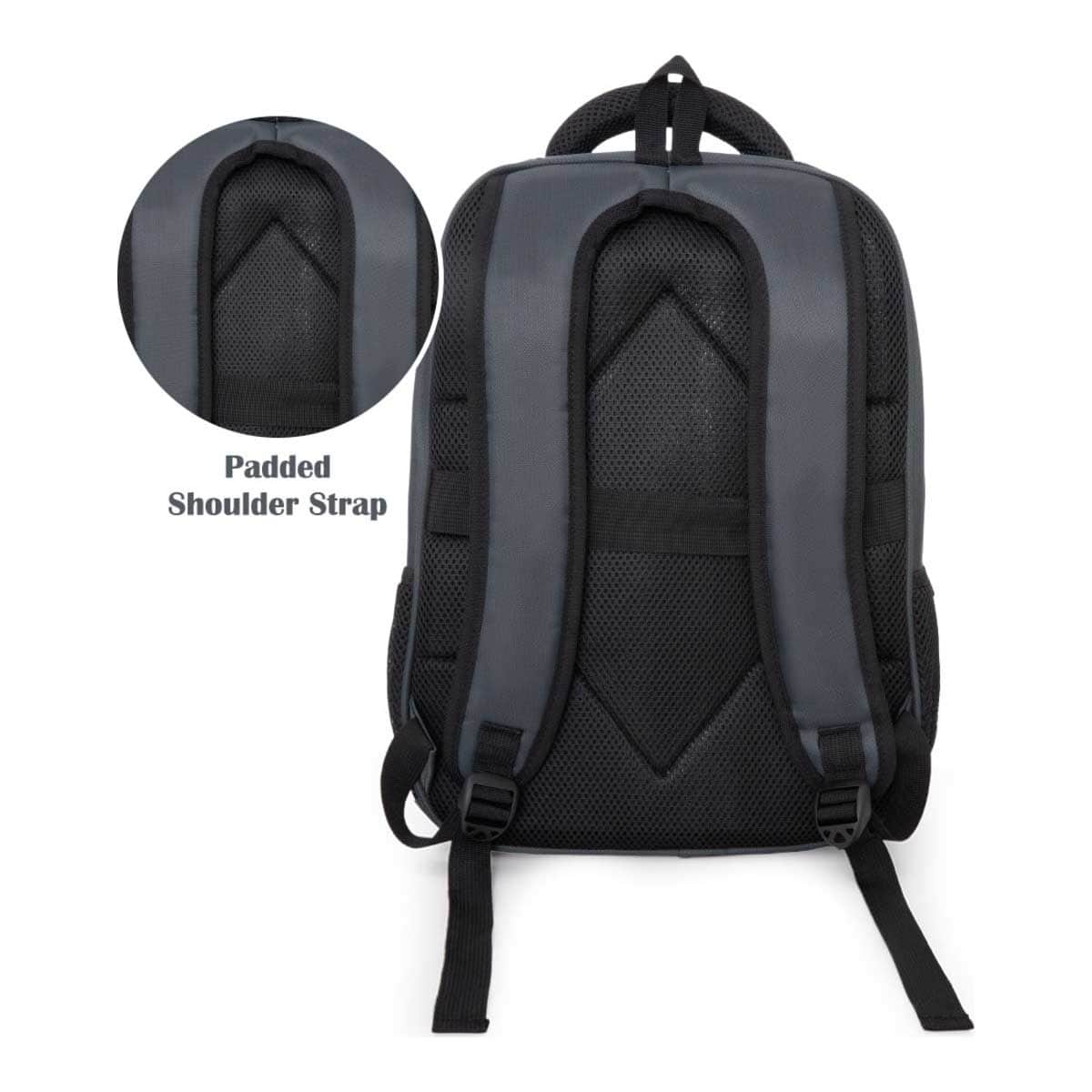 Eazy Kids Grey 16" Backpack with Laptop Sleeve & 640ml Insulated Water Bottle Set