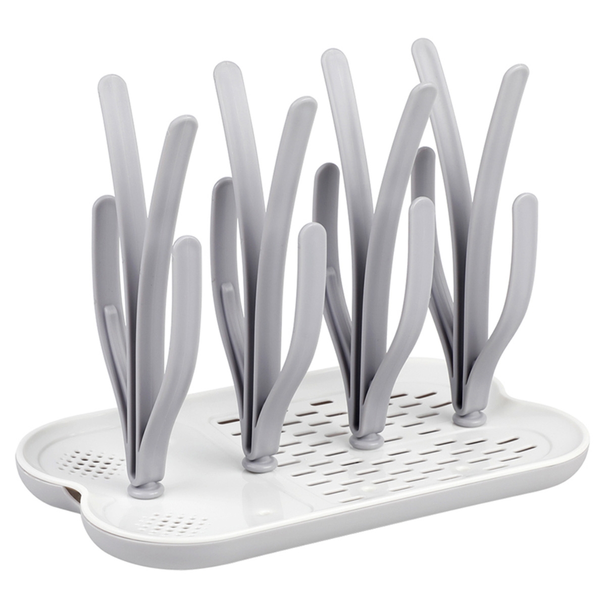 Eazy Kids Grey Baby Bottle Drying Rack 16 Peg Unisex, 13+ Years