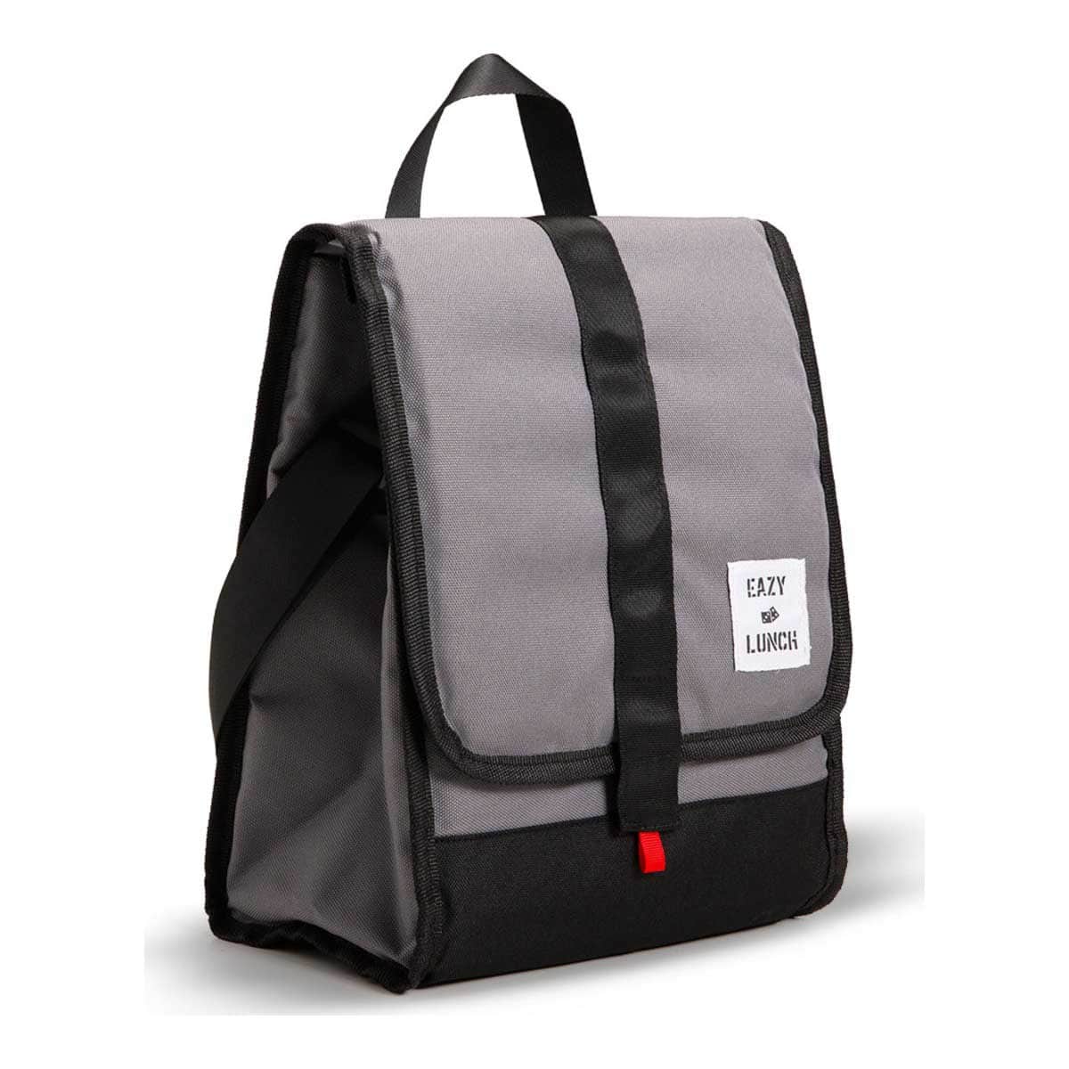 Eazy Kids Grey Jumbo Bento Box with Lunch Bag, Thermos & Dip Jar Set
