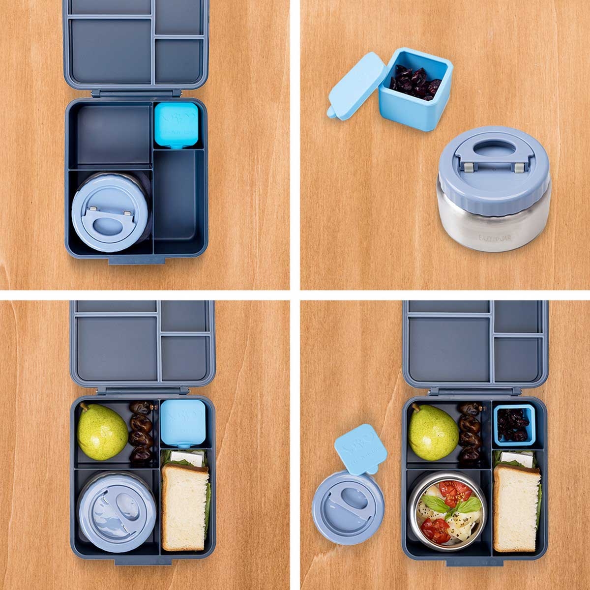Eazy Kids Jumbo Bento Lunch Box with 850ml Tritan Water Bottle