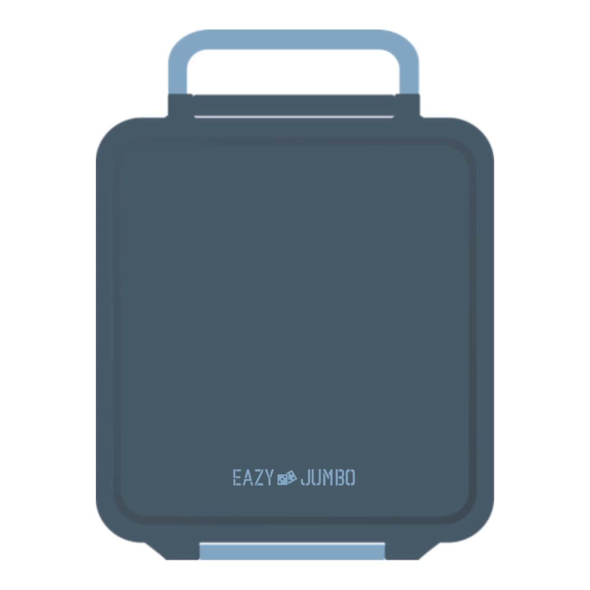 Eazy Kids Grey Jumbo Bento Lunch Box with Lunch Bag, Thermos & Dip Jar Set