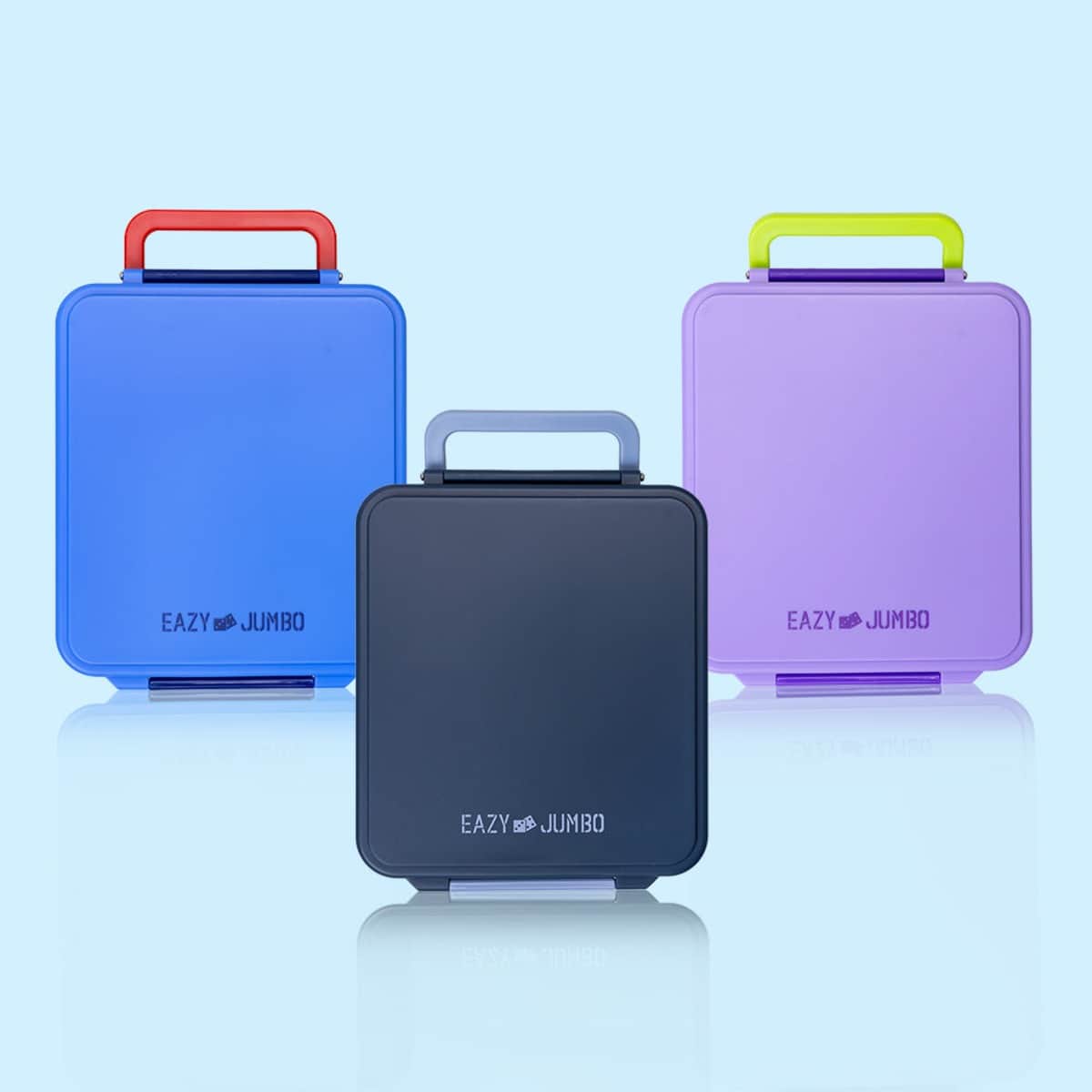 Eazy Kids Grey Jumbo Bento Lunch Box with Thermos & Dip Jar Set