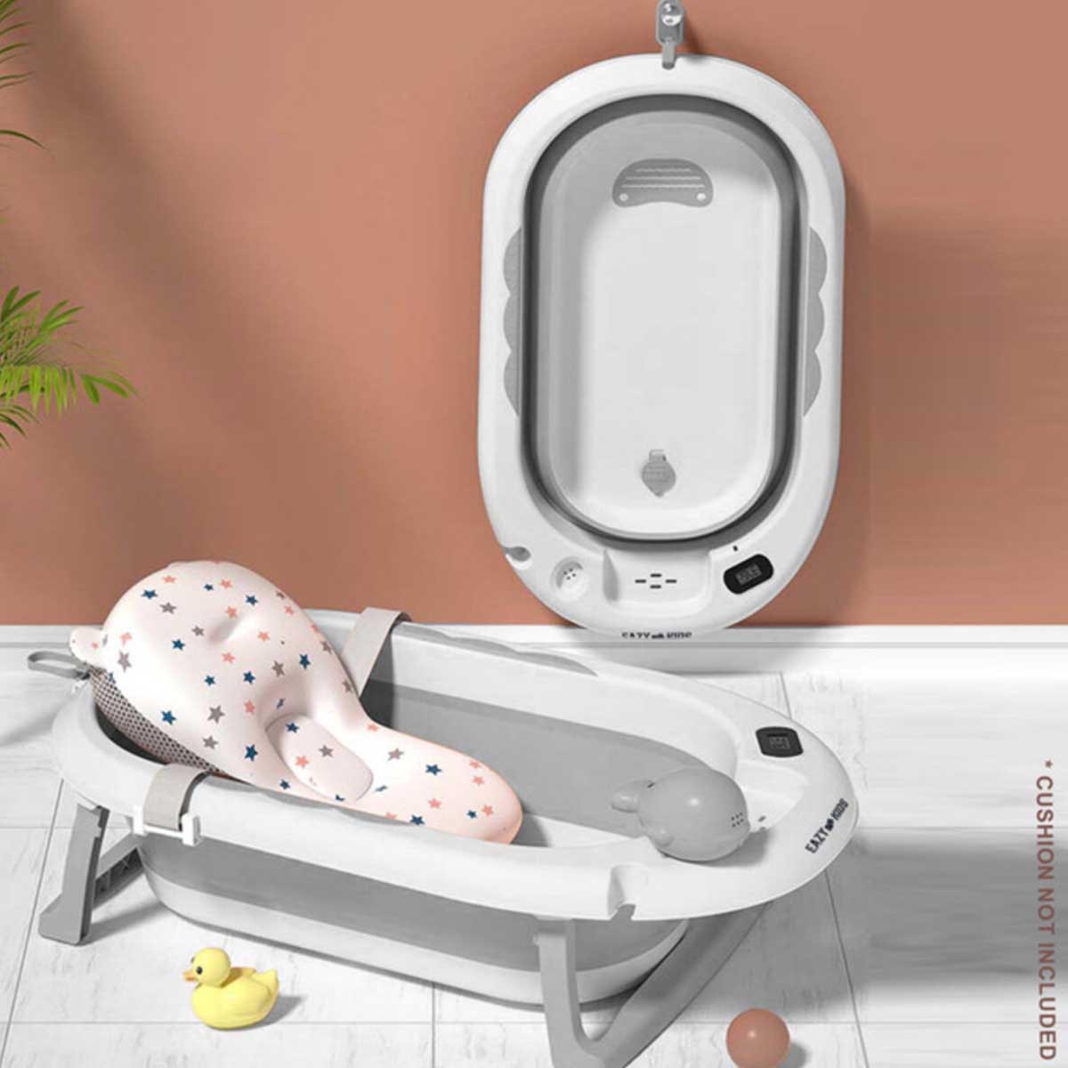 Eazy Kids Temperature Controlled Foldable Bathtub Toddler, 0-2 Years