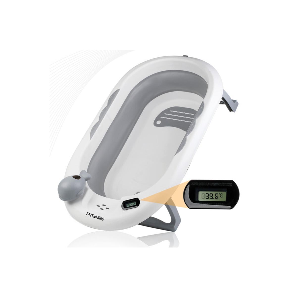 Eazy Kids Temperature Controlled Foldable Bathtub Toddler, 0-2 Years