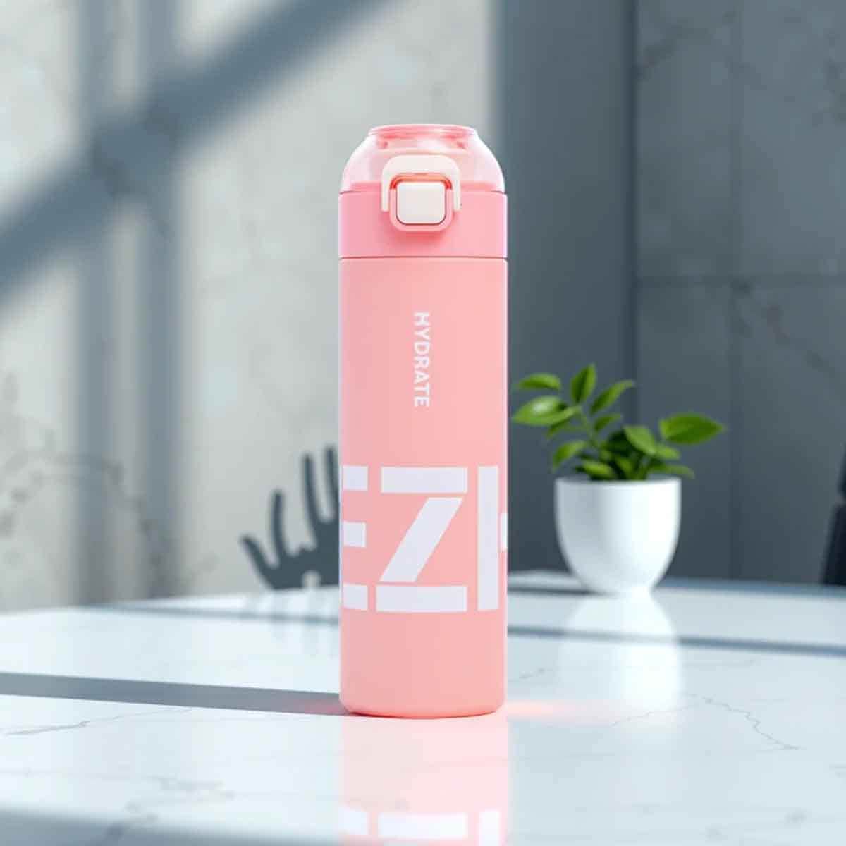 Eazy Kids 550ml Pink Insulated Travel Water Bottle