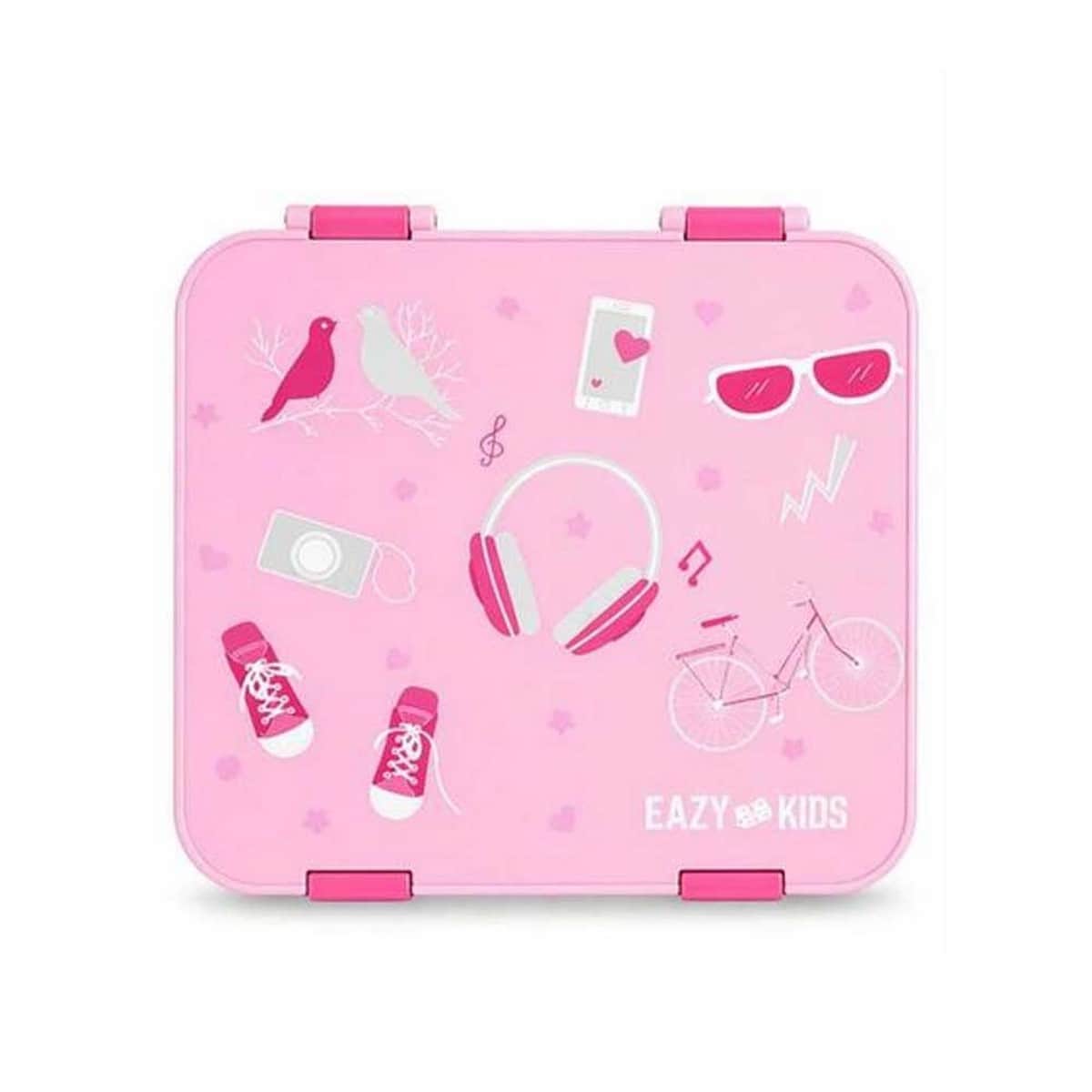 Eazy Kids Life 6 & 4 Convertible Bento Lunch Box with Steel Spoon & Fork Set