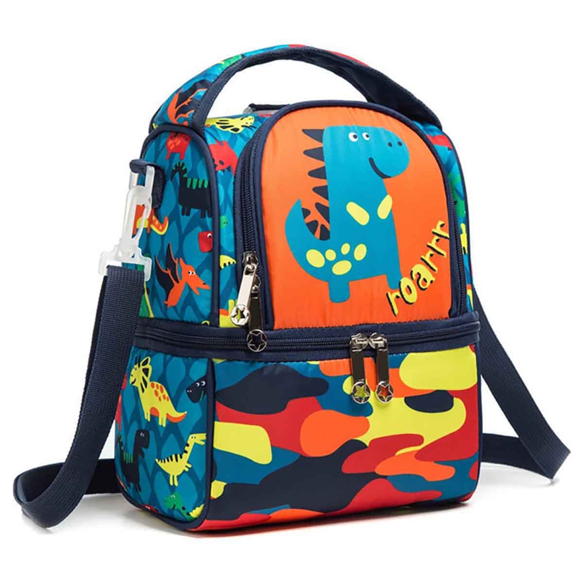 Eazy Kids Dinosaur Blue Lunch & Picnic Bag