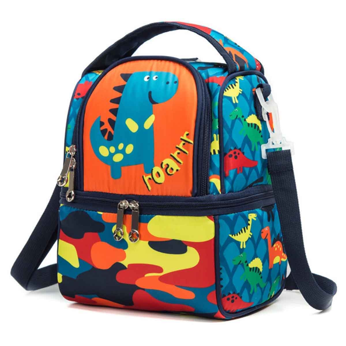 Eazy Kids Dinosaur Blue Lunch & Picnic Bag