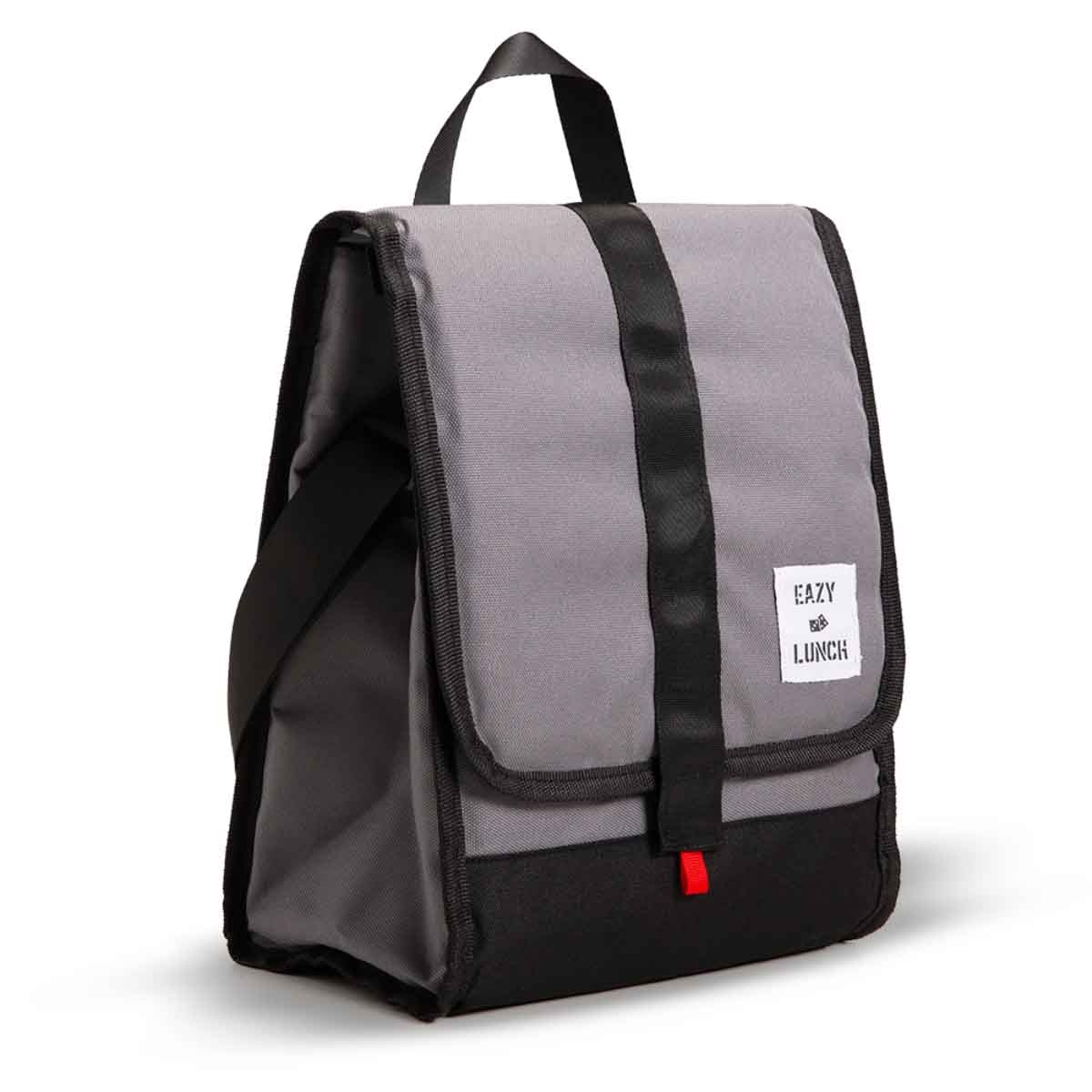 Eazy Kids Grey/Black Insulated Lunch Bag
