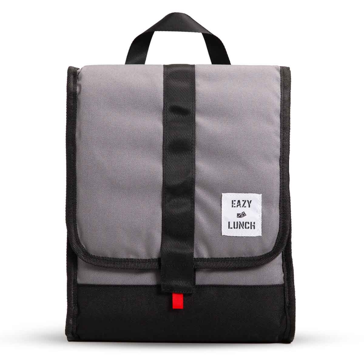 Eazy Kids Grey/Black Insulated Lunch Bag