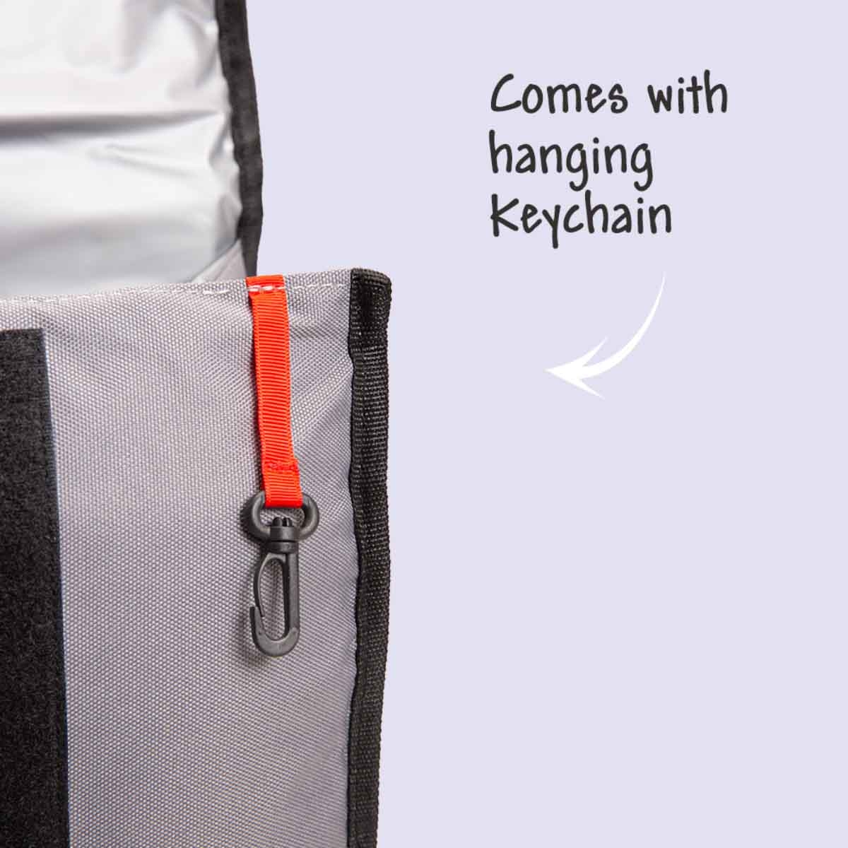 Eazy Kids Grey/Black Insulated Lunch Bag