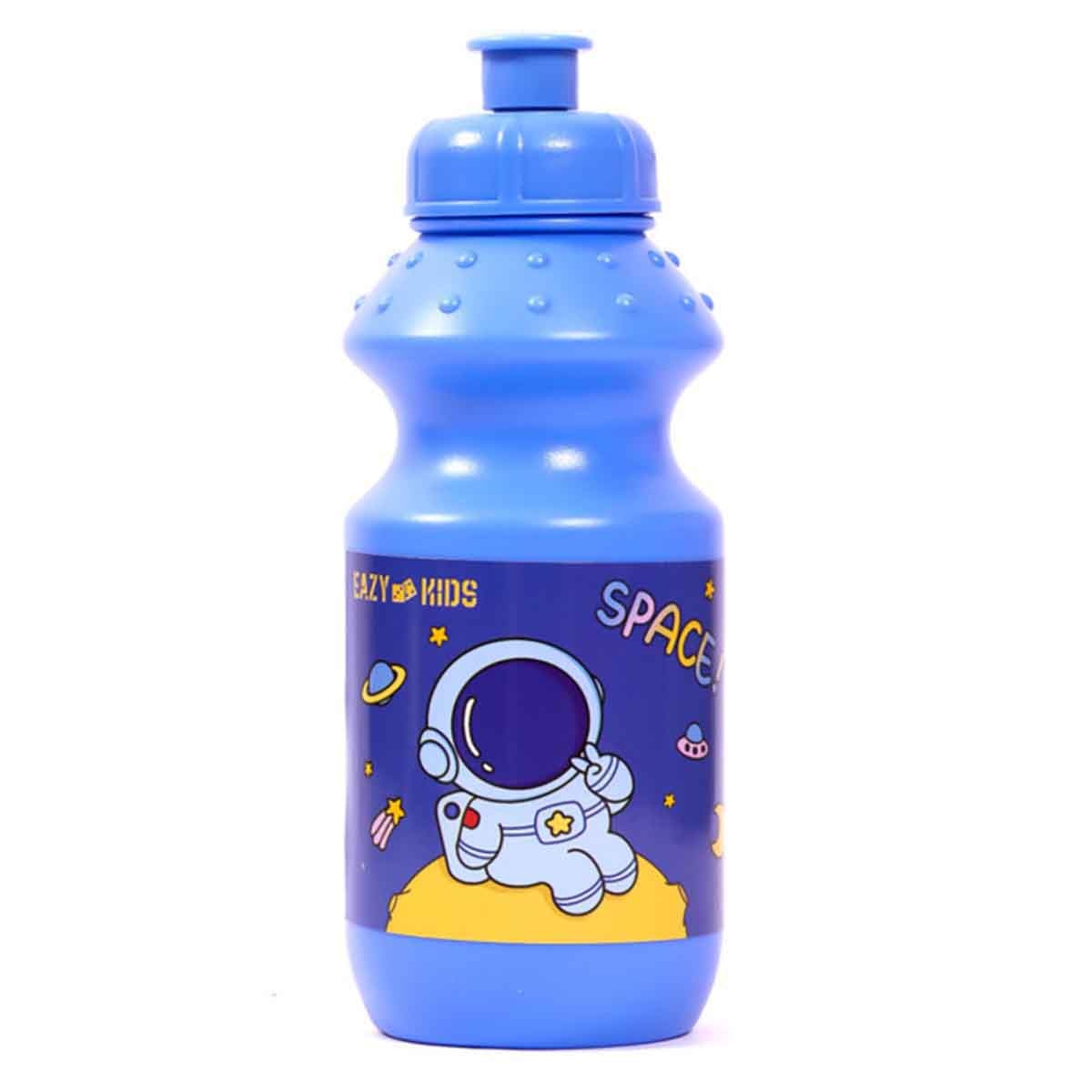 Eazy Kids Space Blue Lunch Box & Water Bottle with Bag