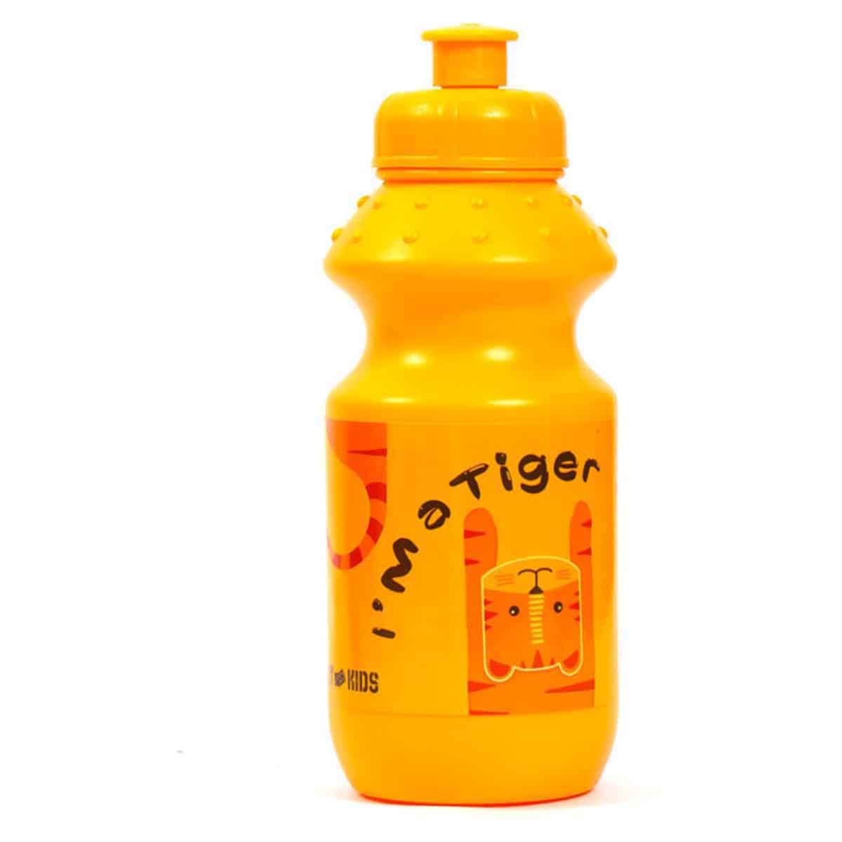 Eazy Kids Tiger Yellow Lunch Box & Water Bottle with Bag