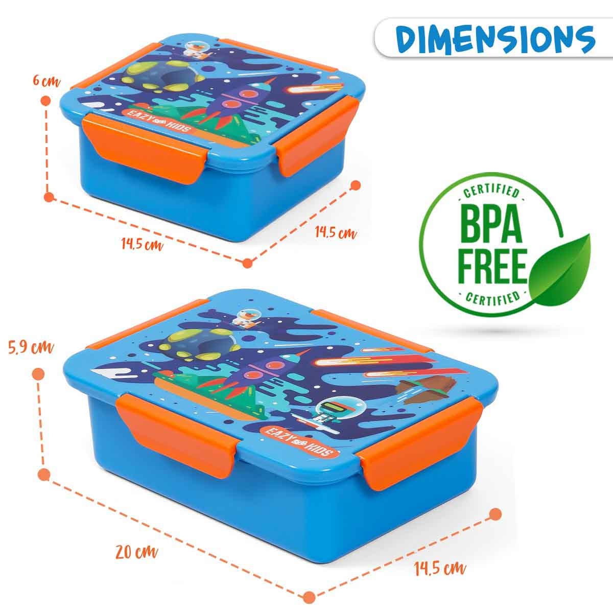 إيزي كيدز مجموعة صندوق غداء بتصميم فضاء