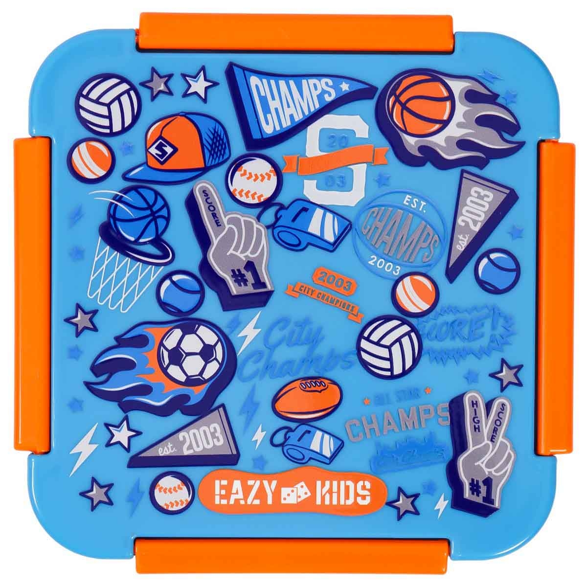 Eazy Kids 650ml Soccer Lunch Box, Soccer