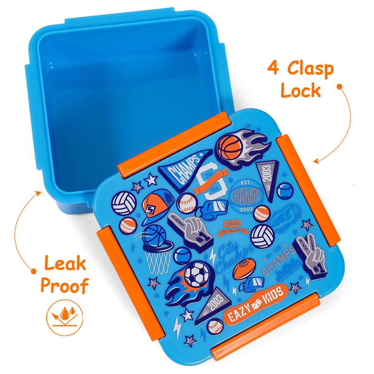 Eazy Kids 650ml Soccer Lunch Box, Soccer