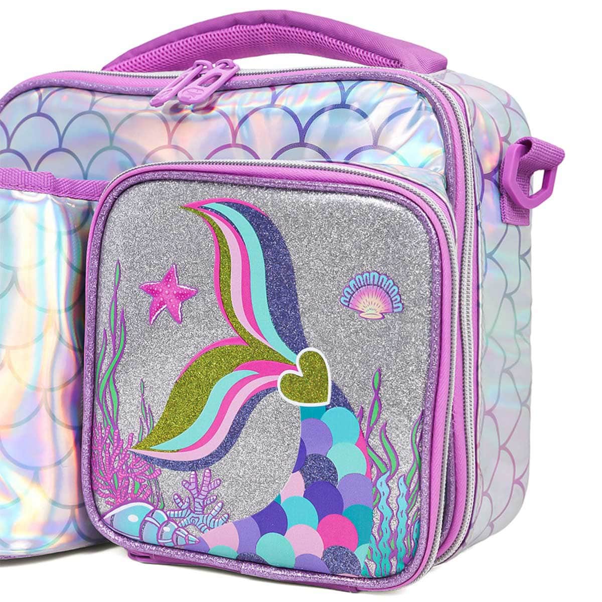 Eazy Kids Mermaid Chrome Bottle & Lunch Bag Set