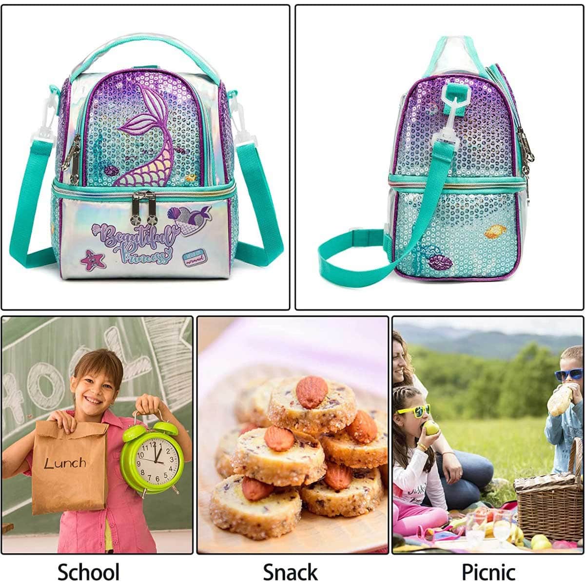 Eazy Kids Mermaid Lunch Bag